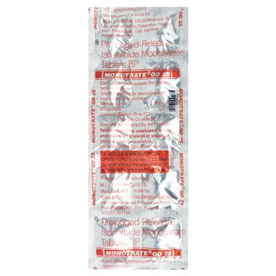 Monotrate OD 25mg Tablet 10'S - Angina