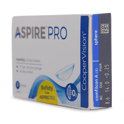 CooperVision ASPIRE PRO Monthly Disposable Spherical Silicone Hydrogel Lenses (3 Lenses) (Power -2.00) - Eyecare Lenses