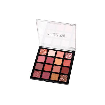 Miss Rose 16 Highly Pigmented Multi - Color Glitter & Matte Eyeshadow Palette 7001 - 007Z01 20 gm - Face Palettes
