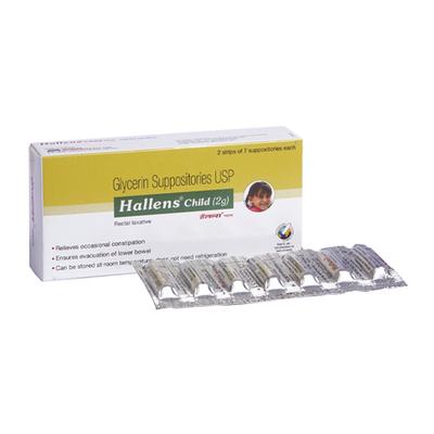 HALLENS CHILD (2G) Suppositories 7's - Constipation-Lax