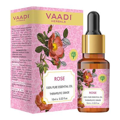 Rose Essential Oil - Improves Complexion, Evens Skin Tone - 100% Pure Therapeutic Grade 10 ml - Essential Oils