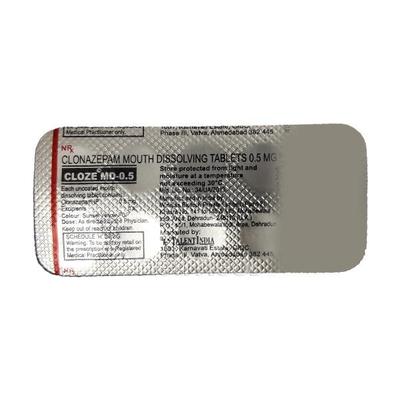 Cloze MD 0.5mg Tablet 10'S - Anxiety-Anx