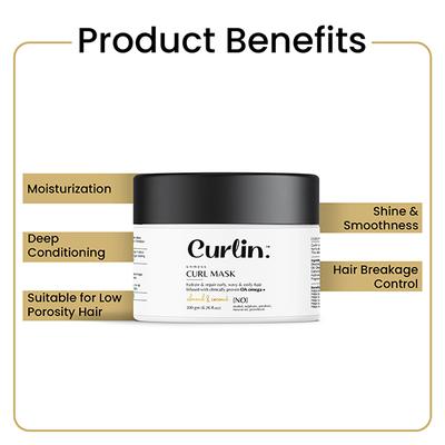 Curlin Unmess Curl Mask 200 gm - Hair Masks & Packs