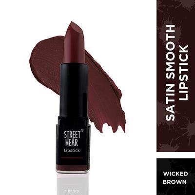 Streetwear Satin Smooth Lipstick - Wicked Brown 4.2 Gm - Lipsticks