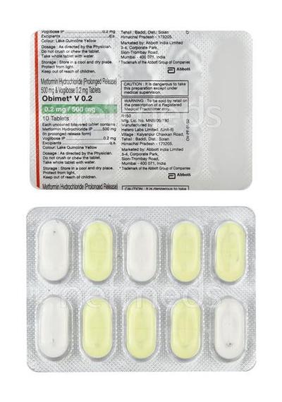 Obimet V 0.2mg Tablet 10'S - Diabetes-Ant