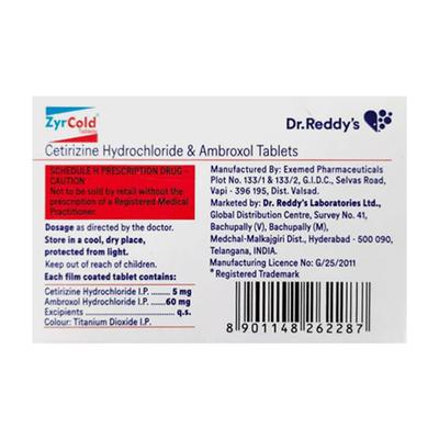 ZYRCOLD Tablet 15's - Cough And Cold-Cou