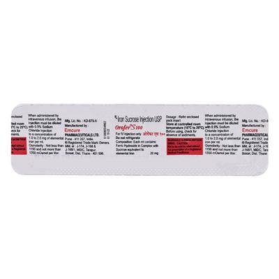 Orofer S 100mg Injection 5ml - Iron Supplement/Anaemia-Vma