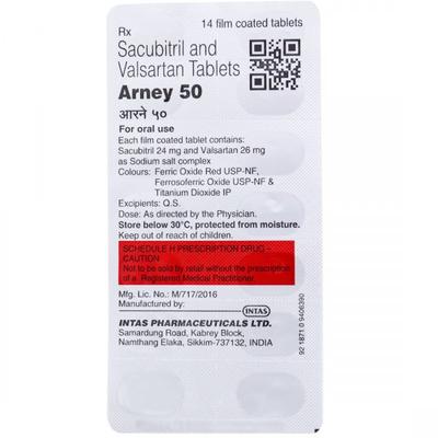 ARNEY 50 Tablet 14's - Heart Failure-Ang