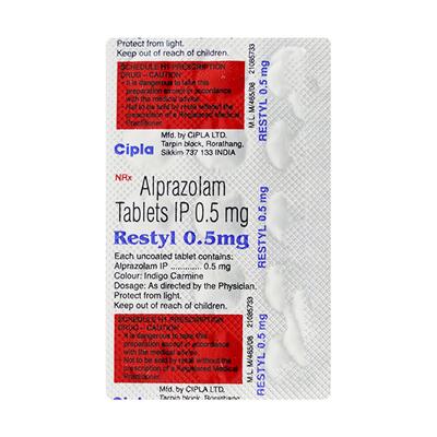 Restyl 0.5mg Tablet 15'S - Anxiety-Anx