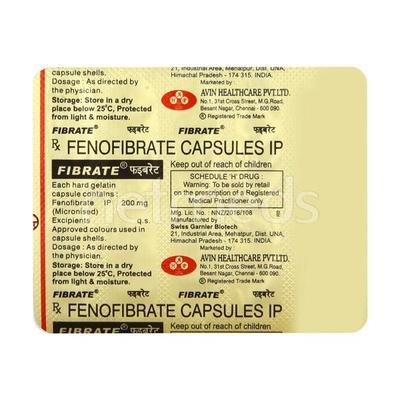 Fibrate 200mg Capsule 10'S - High Cholesterol-Dys