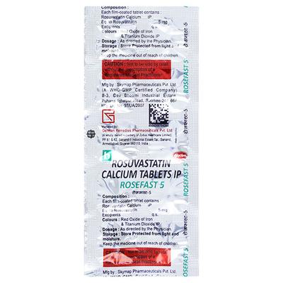ROSEFAST 5 Tablet 10's - High Cholesterol-Dys