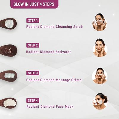 Lotus Herbals Radiant Diamond Cellular Radiance 5 In 1 Facial Kit 1's - Facial Kits