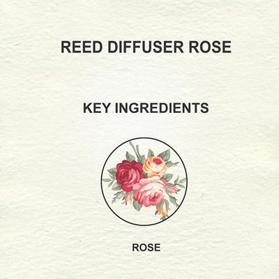 Love Earth Reed Diffuser Rose Fragrance with Rose Extracts - Aromatherapy 30 ml - Diffuser