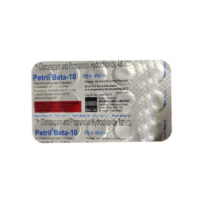 PETRIL BETA 10 Tablet 15's - Anxiety-Anx
