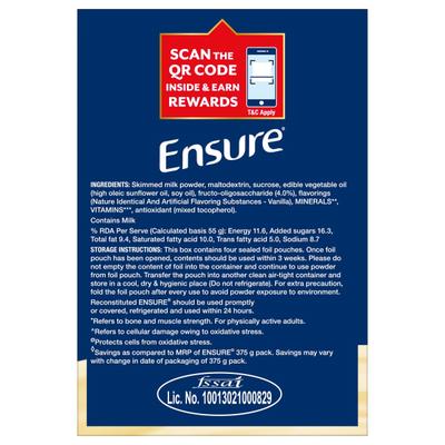 Ensure Nutritional Powder - Vanilla Flavour 1.9 kg (Refill Pack) - Daily Health Drinks