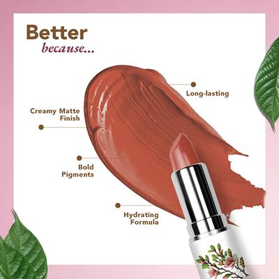 Organic Harvest Moisture Matte Lipstick - Rosewood Brown 4 gm - Lipsticks