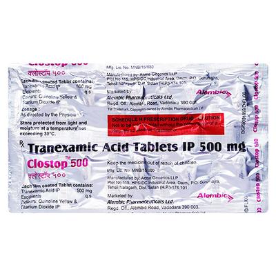 CLOSTOP 500mg Tablet 10's - Bleeding Disorders-Hae