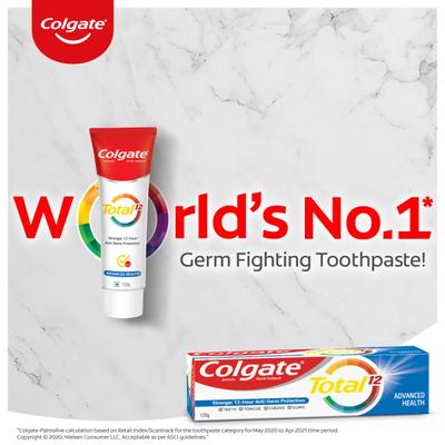 Colgate-Palmolive, Colgate Total Whole Mouth Health, Antibacterial Toothpaste (Advanced Health, Saver Pack of 2) 240 gm - Toothpaste