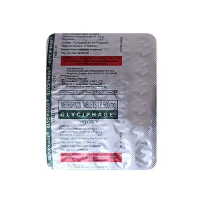 Glyciphage 500mg Tablet 20'S - Diabetes-Ant