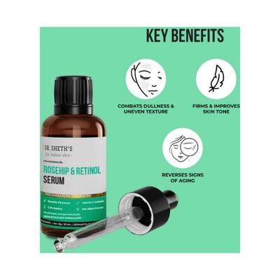 Dr. Sheth's Rosehip & Retinol Serum 30ml - Face Serum