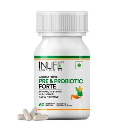 Inlife Pre & Probiotic Forte Veg Capsule 60's - Digestive Health