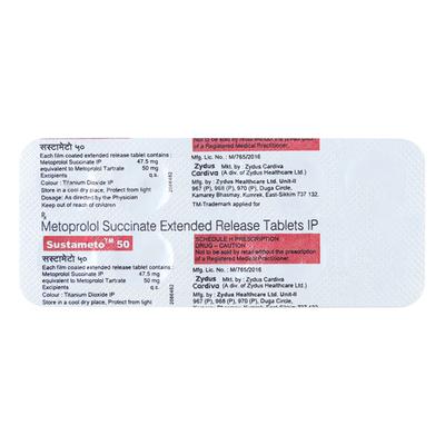 Sustameto 50mg Tablet 10'S - Hypertension-Bet