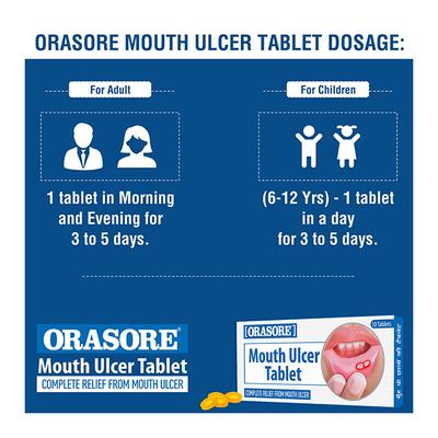 ORASORE MOUTH ULCER Tablet 10's - Oral Care - P-Mou