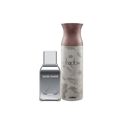 Ajmal Silver Shade EDP Citrus Woody Perfume And Silver Shade Homme Deodorant Citrus Woody Fragrance 300 ml - Men Perfumes (Edt/Edp)