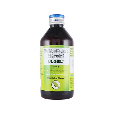 ULGEL ELAICHI FLAVOUR Sugar Free Low Sodium Oral Suspension 200ml - Ulcer/Reflux/Flatulence-Aaa