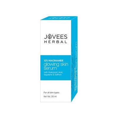 Jovees Herbal 12% Niacinamide Glowing Skin Serum with Hyaluronic Acid, Squalane and Saffron 30 ml - Face Gels