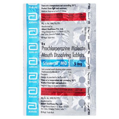 STEMETIL MD 5mg Tablet 15's - Vertigo-Ant