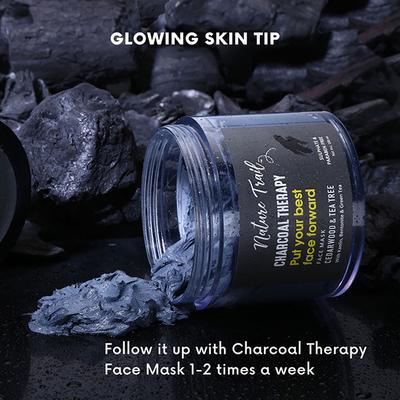 Nature Trail Charcoal Therapy Face Wash for Acne and Oily Skin, Sulphate, Paraben Free 100 ml - Face Washes