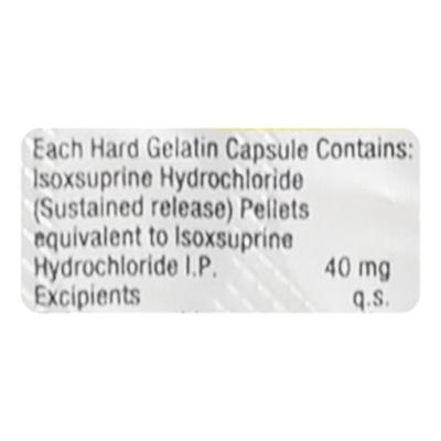 Duvadilan Retard 40mg Capsule 10'S - Peripheral Vascular Disease