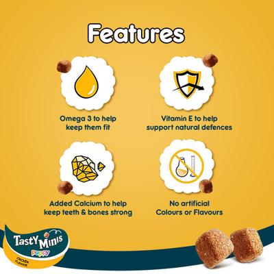 Pedigree Tasty Minis Puppy - Chicken Flavour 125 gm - Petfood