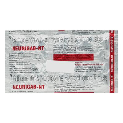 NEURIGAB NT Tablet 10's - Neuropathic Pain-Dru