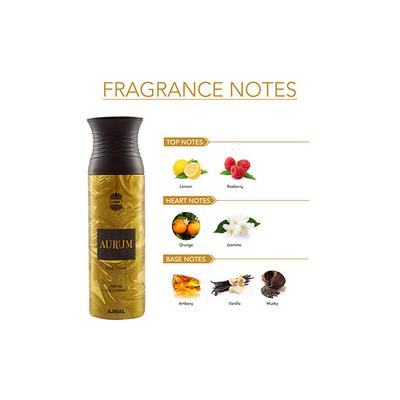 Ajmal 1 Nightingale, 1 Sacred Love And 1 Aurum Femme Deodorants Pack of 3 200 ml - Deodorants/Roll-Ons