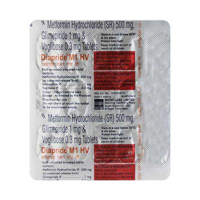 Diapride M1 HV Tablet 15'S - Diabetes-Ant