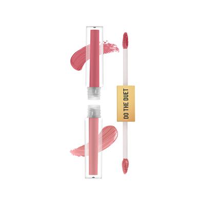 Swiss Beauty Select Do The Duet Lipstick, Matte Liquid Lipstick + Tinted Gloss Dusty Pink 3 ml - Liquid Lipsticks