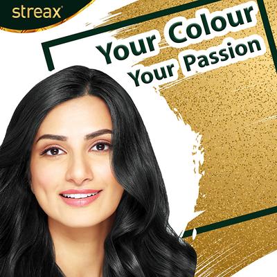 Streax Hair Colour - Burgandy (25gm+20ml) 1's - Crème