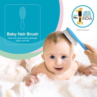 Vega Baby & Mom Comb & Brush Set Blue 1's - Baby Grooming