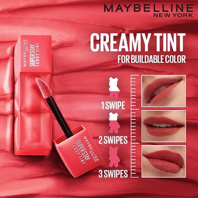 Maybelline New York Superstay Teddy Tint - Lip and Cheek Color, Baby Tee 5 ml - Liquid Lipsticks