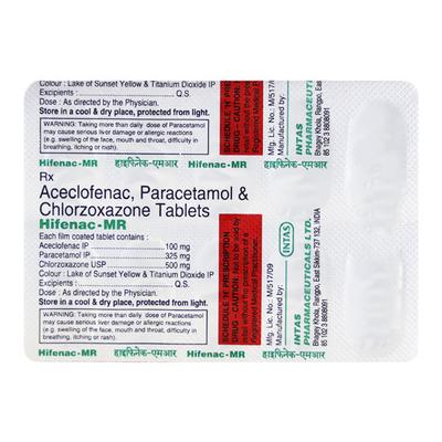 Hifenac MR Tablet 10'S - Muscle Cramps/Spasticity-Mus