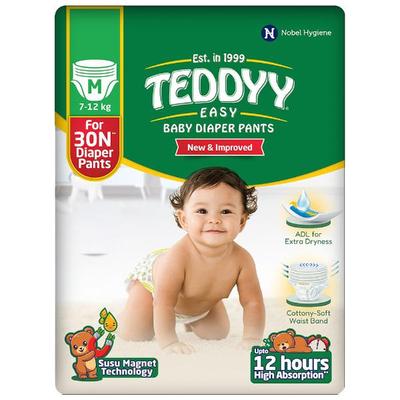 Teddyy Easy Baby Diaper Pant (M) 30's - Diapers & Wipes