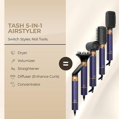 Tash Hair AirStyler 5 in 1 Multi-Styler for Blow Dry, Smooth, Curl, Volume & Define 1's - Multi-Stylers