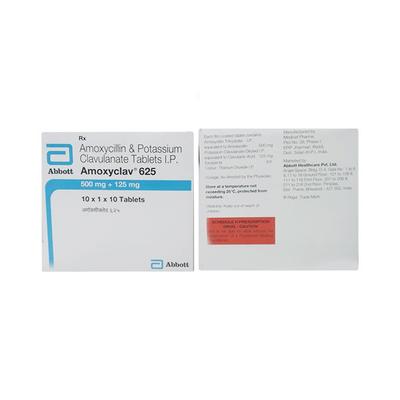 Amoxyclav 625mg Tablet 10'S - Bacterial Infections-Pen