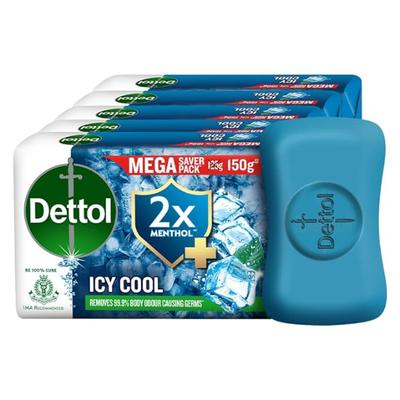 Dettol Soap - Icy Cool (Pack Of 5 X 150 g) - Soaps