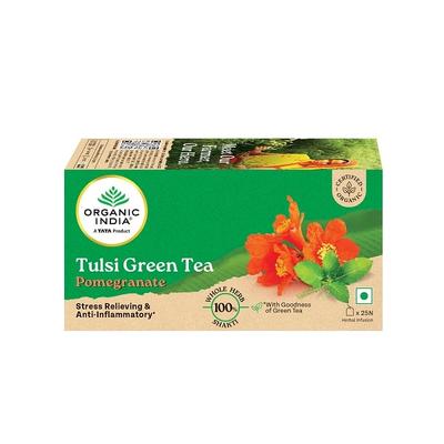 Organic India Tulsi Green Bags - Pomegranate 25's - Green/Herbal Teas