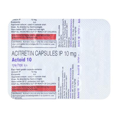 Actoid 10mg Capsule 10'S - Psoriasis/Seborrhea/Ichthyosis-Pso