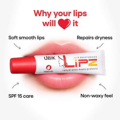Lipz SPF 15 Lip Moisturiser Cream 9Gm - Dry Skin-Emo