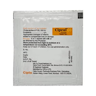 Cipcal D3 60000IU Granules 1gm - Supplements-Vit